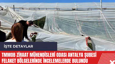 TMMOB Ziraat Mühendisleri Odası Antalya Şubesi felaket bölgelerinde incelemelerde bulundu