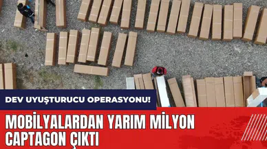 Mersin'de dev uy*şturucu operasyonu! Mobilyalardan yarım milyon captagon çıktı