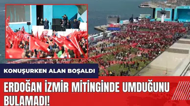 Erdoğan İzmir mitinginde umduğunu bulamadı! Konuşurken alan boşaldı