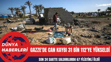 İsrail'in Son 24 Saatte Gazze'ye Yönelik Saldırılarında 67 Filistinli Öldü