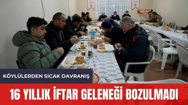 16 yıllık iftar geleneği bozulmadı