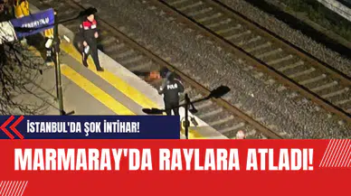 İstanbul'da Şok İntihar! Marmaray'da Raylara Atladı!