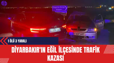 Diyarbakır'ın Eğil İlçesinde Trafik Kazası 1 Ölü 3 Yaralı