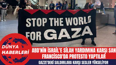 ABD'nin İsrail'e Silah Yardımına Karşı San Francisco'da Protesto Yaptılar
