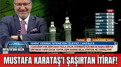 Antalya'dan Gelen Soru: Mustafa Karataş'ı Şaşırtan İtiraf!