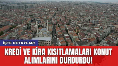 Kredi ve kira kısıtlamaları konut alımlarını durdurdu!