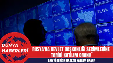 Rusya'da Devlet Başkanlığı Seçimlerine Tarihi Katılım Oranı!
