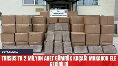 Tarsus'ta 2 Milyon Adet Gümrük Kaçağı Makaron Ele Geçirildi