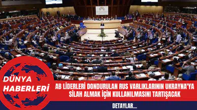 AB Liderleri Dondurulan Rus Varlıklarının Ukrayna'ya Silah Almak İçin Kullanılmasını Tartışacak
