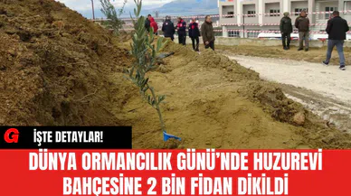 Dünya Ormancılık Günü’nde huzurevi bahçesine 2 bin fidan dikildi
