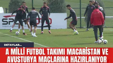 A Milli Futbol Takımı Macaristan ve Avusturya Maçlarına Hazırlanıyor