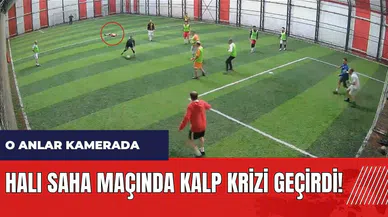 Halı saha maçında kalp krizi geçirdi! O anlar kamerada