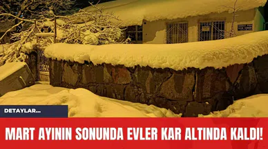 Mart Ayının Sonunda Evler Kar Altında Kaldı!