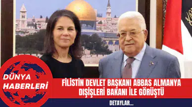 Filistin Devlet Başkanı Abbas Almanya Dışişleri Bakanı ile Görüştü