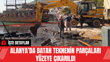 Alanya’da Batan Teknenin Parçaları Yüzeye Çıkarıldı