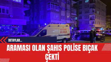Araması Olan Şahıs Polise Bıçak Çekti