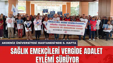 Sağlık emekçileri vergide adalet eylemi sürüyor