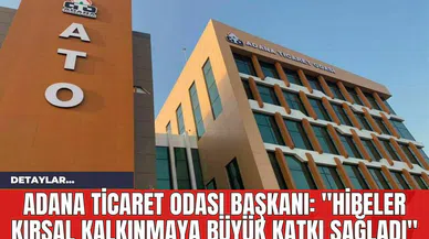 Adana Ticaret Odası Başkanı: "Hibeler Kırsal Kalkınmaya Büyük Katkı Sağladı"