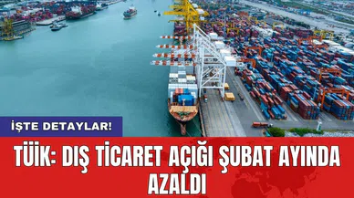 TÜİK: Dış ticaret açığı Şubat ayında azaldı