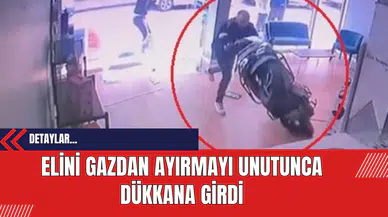 Elini Gazdan Ayırmayı Unutunca Dükkana Girdi