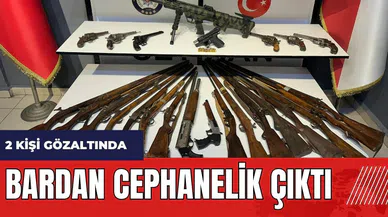 Adana'da bardan cephanelik çıktı