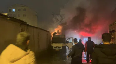 Hortum deposuna sıçrayan yangın