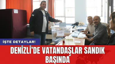 Denizli’de vatandaşlar sandık başında