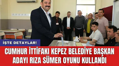 Cumhur İttifakı Kepez Belediye Başkan adayı Rıza Sümer oyunu kullandı