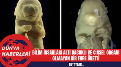 Bilim İnsanları Altı Bacaklı ve Cinsel Organı Olmayan Bir Fare Üretti