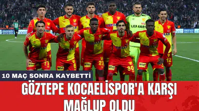 Göztepe Kocaelispor'a karşı mağlup oldu