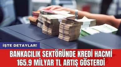 Bankacılık sektöründe kredi hacmi 165.9 milyar TL artış gösterdi