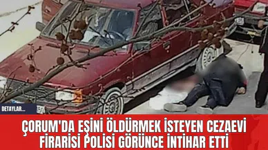 Çorum'da Eşini Öldürmek İsteyen Cezaevi Firarisi Polisi Görünce İntihar Etti