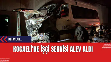 Kocaeli'de İşçi Servisi Alev Aldı: Yangın Kısa Sürede Söndürüldü