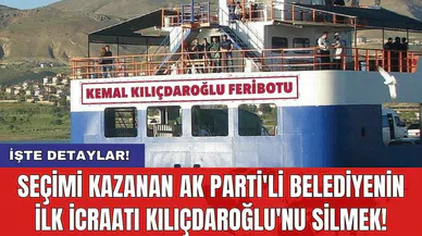 Seçimi kazanan AK Parti'li belediyenin ilk icraatı Kılıçdaroğlu'nu silmek!