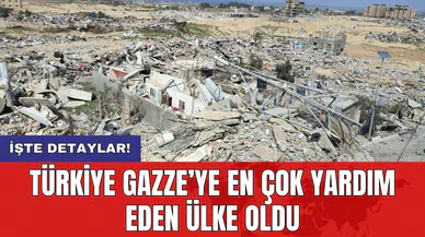 Türkiye Gazze’ye en çok yardım eden ülke oldu