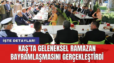 Kaş’ta geleneksel Ramazan bayramlaşmasını gerçekleştirdi