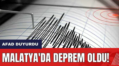 Malatya'da deprem oldu!