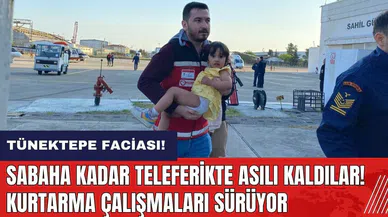 Antalya'da teleferik faciası! Sabaha kadar asılı kaldılar