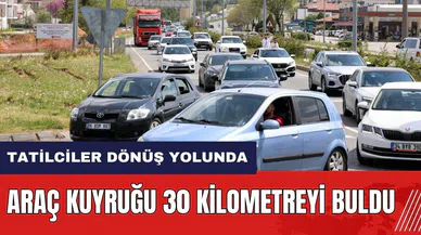 Muğla'da tatilciler dönüş yolunda! Araç kuyruğu 30 kilometreyi buldu