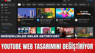YouTube web tasarımını değiştiriyor