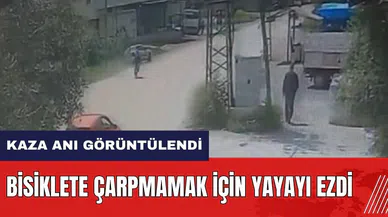 Adana'da bisiklete çarpmamak için yayayı ezdi
