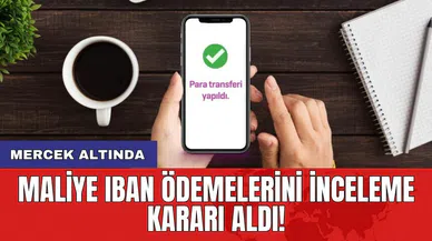 Maliye IBAN ödemelerini inceleme kararı aldı!