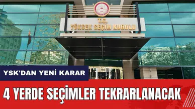 YSK'dan yeni karar: 4 yerde seçimler tekrarlanacak! Hangi yerlerde seçimler tekrarlanacak?