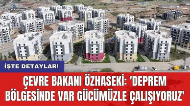 Çevre Bakanı Özhaseki: 'Deprem bölgesinde var gücümüzle çalışıyoruz'