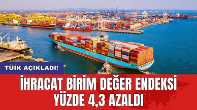 TÜİK açıkladı! İhracat birim değer endeksi yüzde 4,3 azaldı