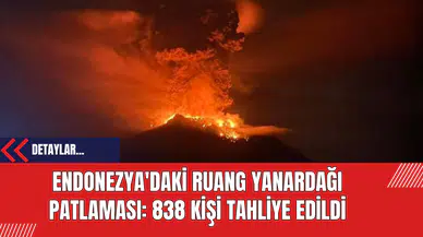 Endonezya'daki Ruang Yanardağı Patlaması: 838 Kişi Tahliye Edildi