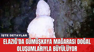 Elazığ'da Gümüşkaya Mağarası doğal oluşumlarıyla büyülüyor