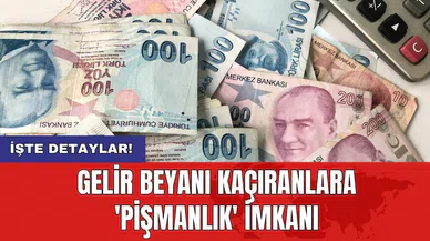 Gelir beyanı kaçıranlara 'pişmanlık' imkanı