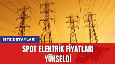 Spot elektrik fiyatları yükseldi