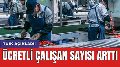 TÜİK açıkladı! Ücretli çalışan sayısı arttı